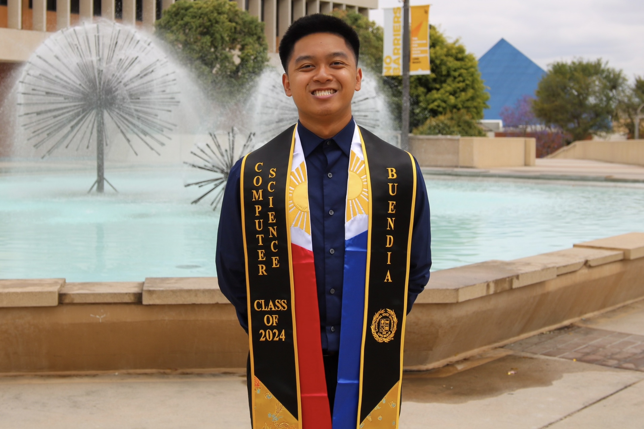 Froilan Buendia graduation photo, California State University Long Beach